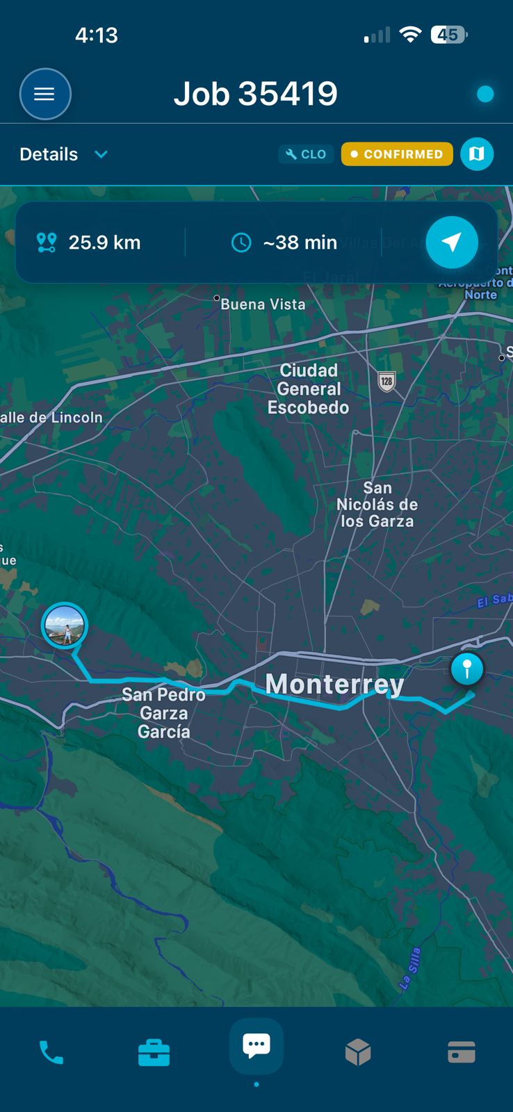 Ruta al job